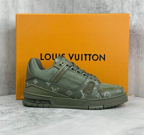 Green Louis Vuitton runners